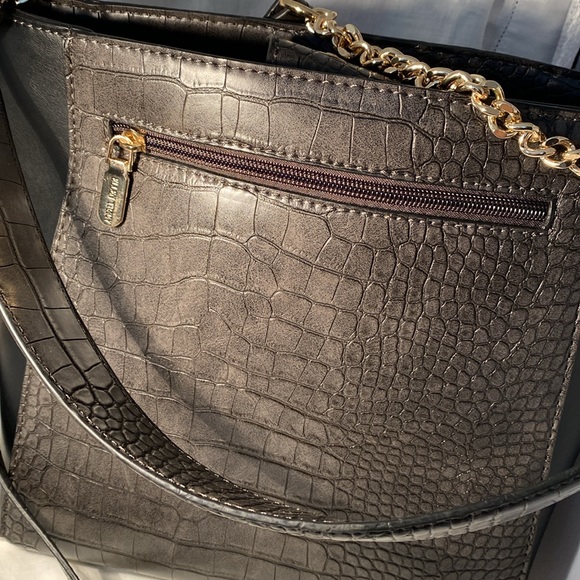Ellen Tracy Croco Embellished Black/Grey Crossbody bag - Picture 6 of 7